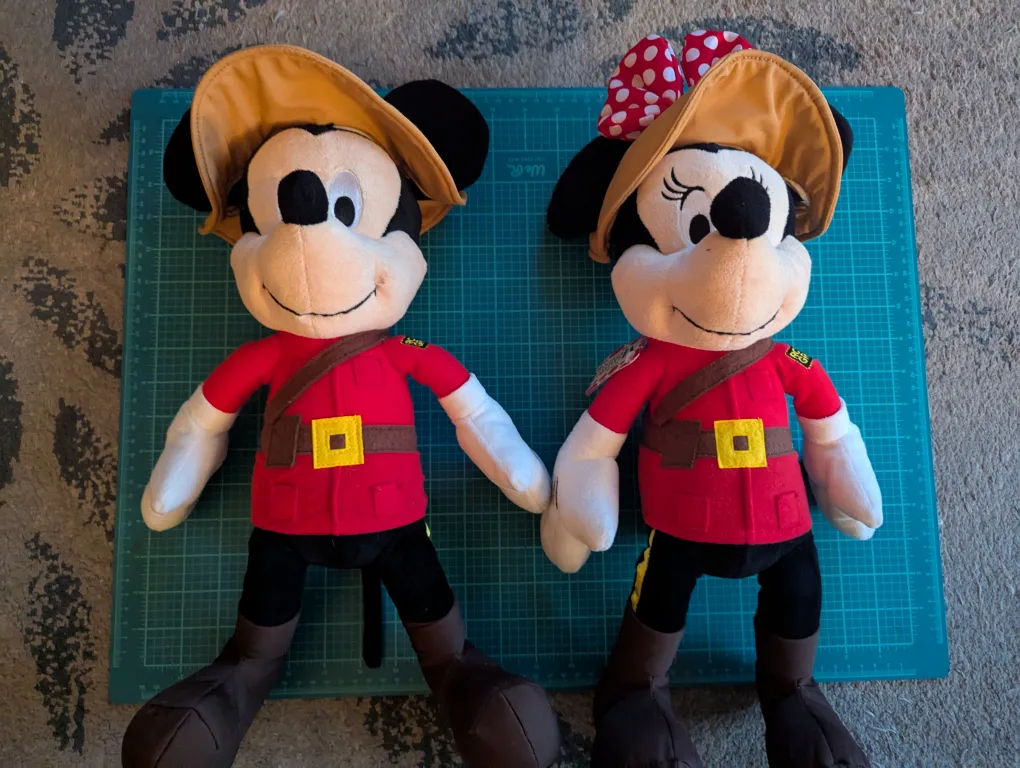 Minnie & Mickey Mouse Mountie Plush Toys thumbnail