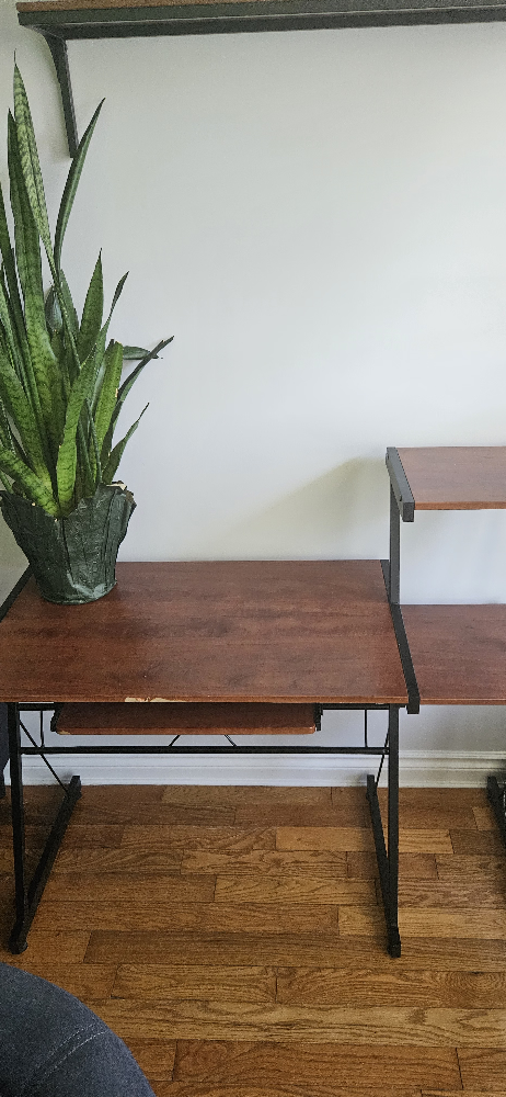 Computer Desk with Shelves and keyboard tray - photo 2