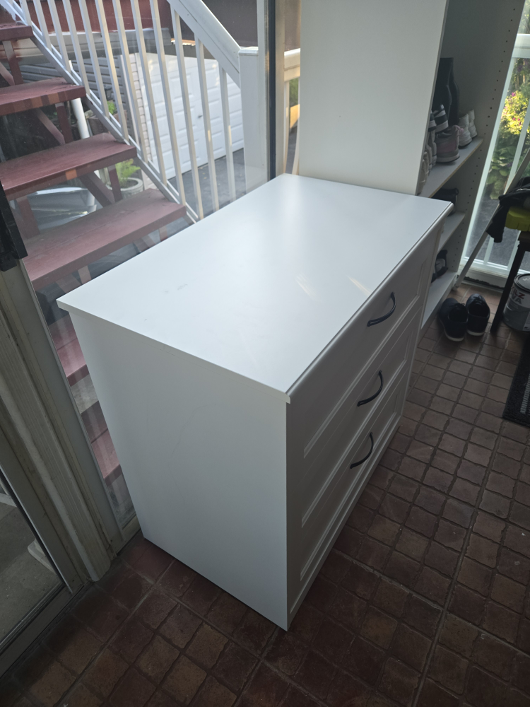 IKEA Hemnes White 3-Drawer Chest - photo 2