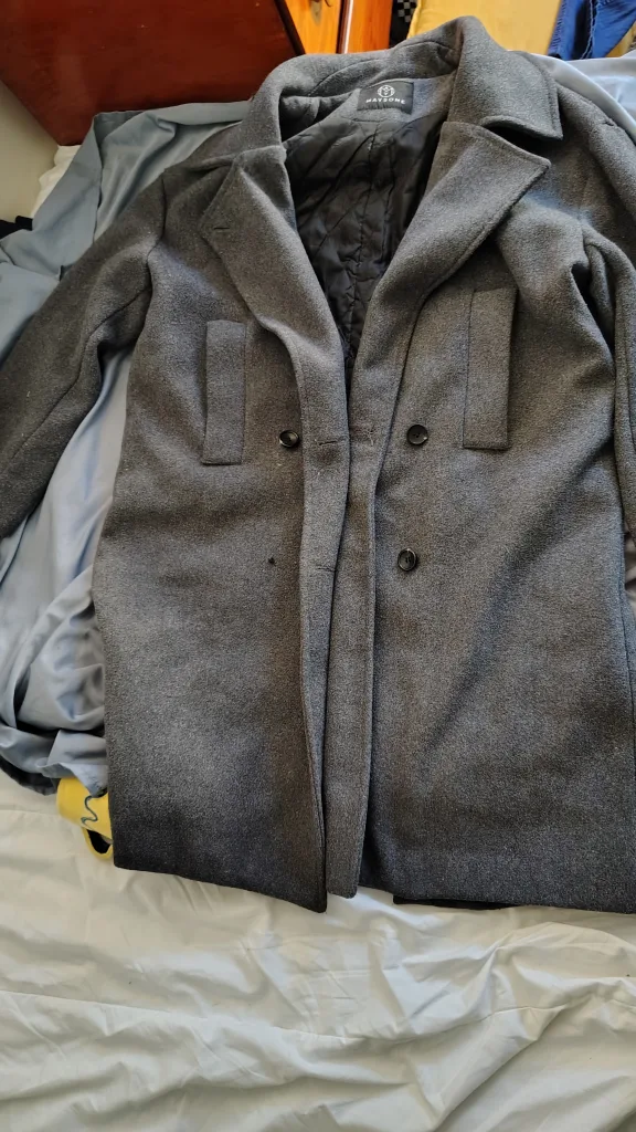 Maysome Grey Wool Blend Overcoat thumbnail
