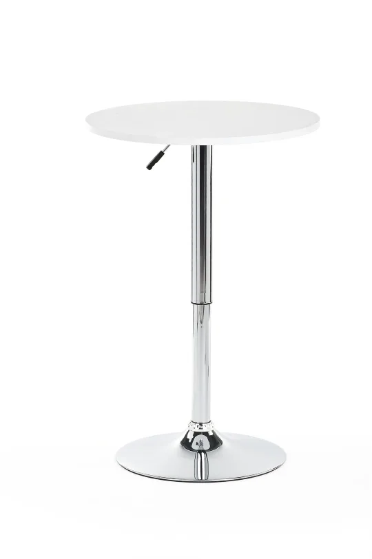 23.5" Round Cocktail Table, Height Adjustable - White image indicator(2)