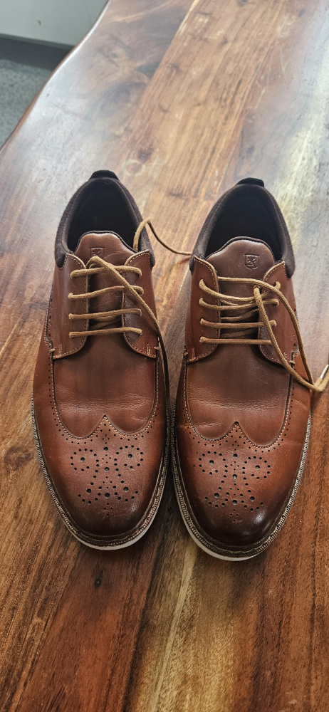 Brown Leather Wingtip Dress Shoes