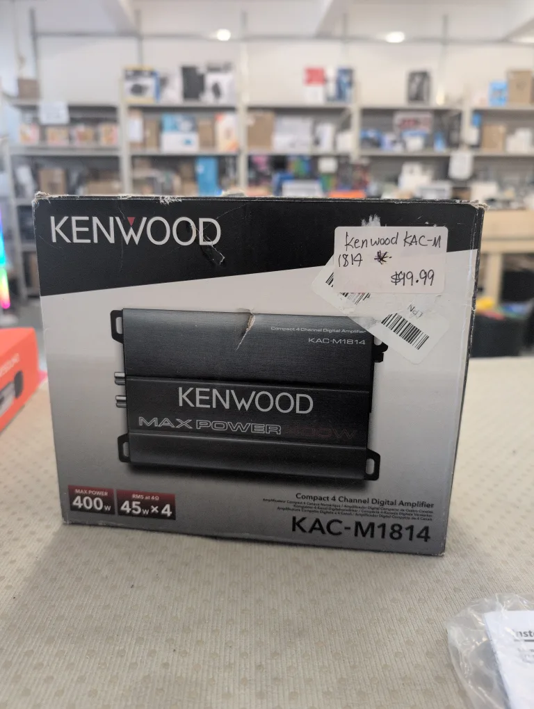 Kenwood KAC-M1814 400W Max Power Amplifier - Compact! thumbnail