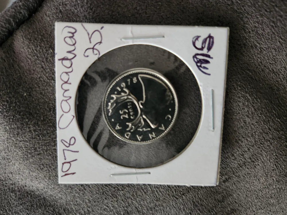 1978 Canadian 25 Cent Coin thumbnail