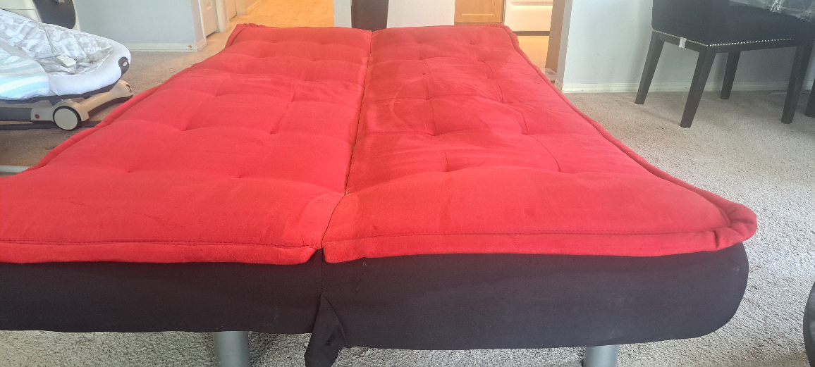 Red Futon Sofa Bed - photo 3