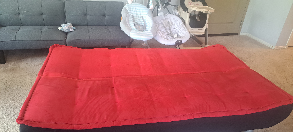 Red Futon Sofa Bed - photo 4