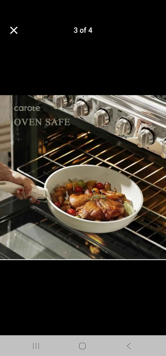 CAROTE 11-pcs Non Stick Cookware Set, Cream White - photo 3