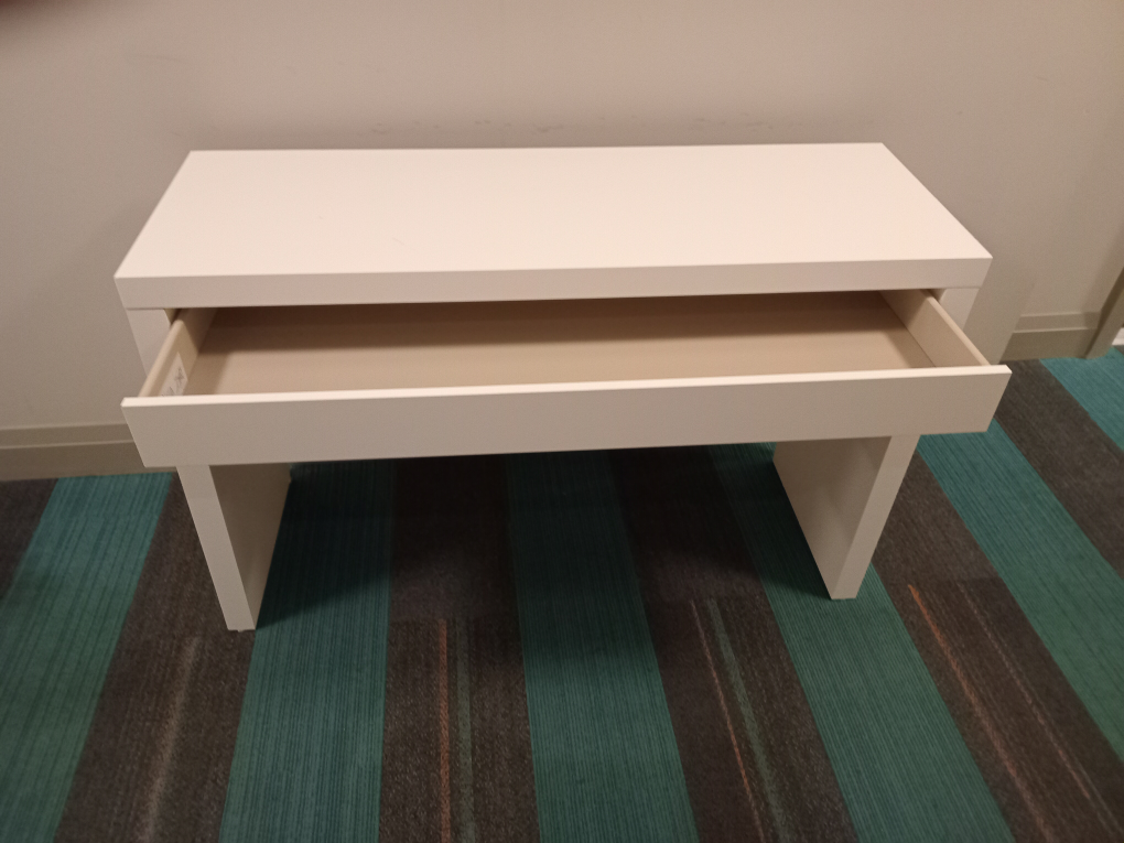 White Desk with Drawer - photo 2