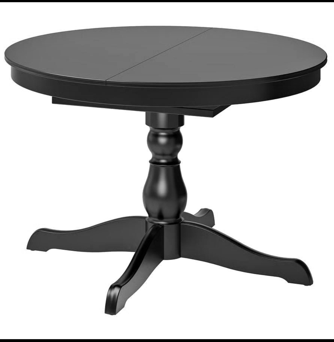IKEA Extendable Dining Table - Black with FREE item