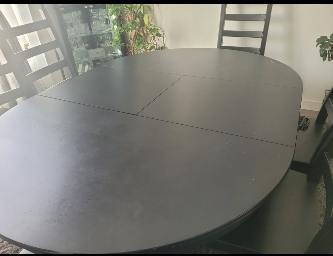 IKEA Extendable Dining Table - Black with FREE item - photo 2