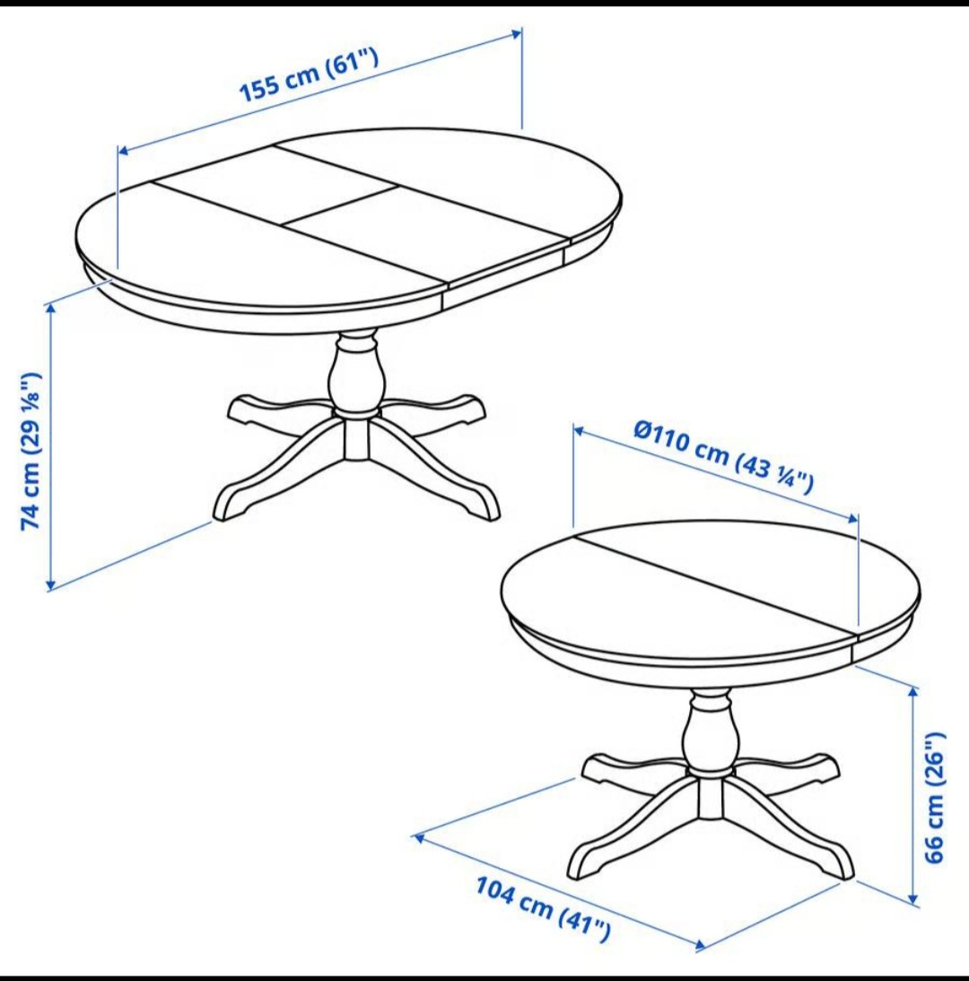 IKEA Extendable Dining Table - Black with FREE item - photo 3
