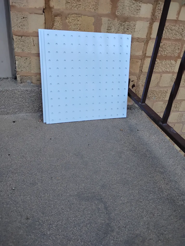 three White steel Pegboards for electronics NOT FREE ! thumbnail