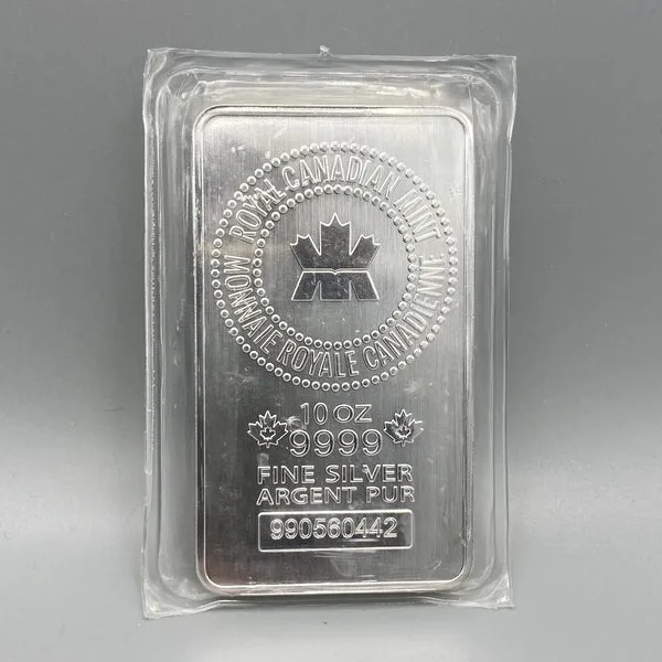 Royal Canadian Mint 10 oz Fine Silver Bar - New thumbnail