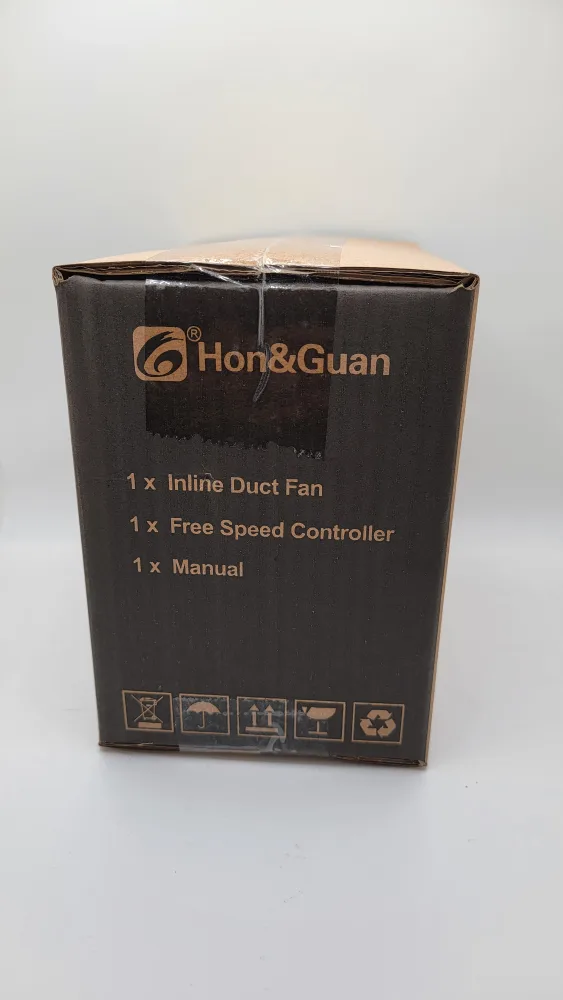 Hon&Guan 4" Inline Booster Duct Fan w/ Speed Controller, 130 CFM image indicator(4)