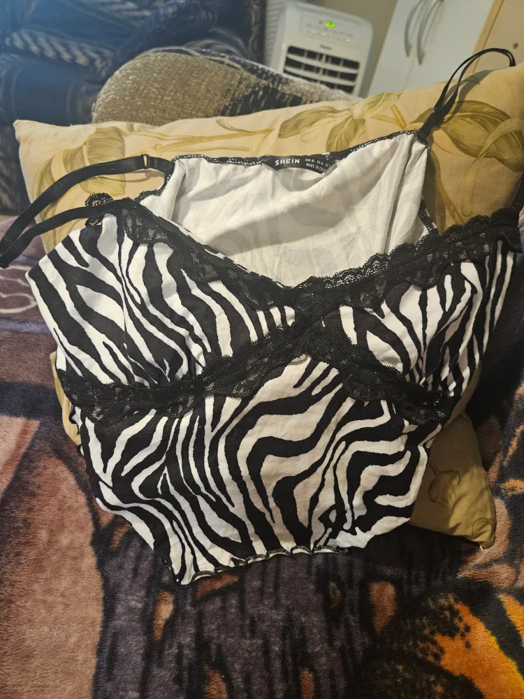 Shein Zebra Print Cami Top - Size XL thumbnail