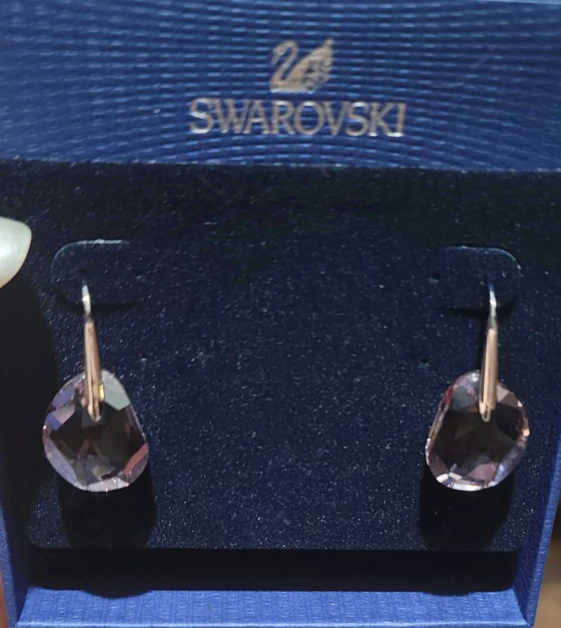 Swarovski Lavender Crystal Drop Earrings thumbnail