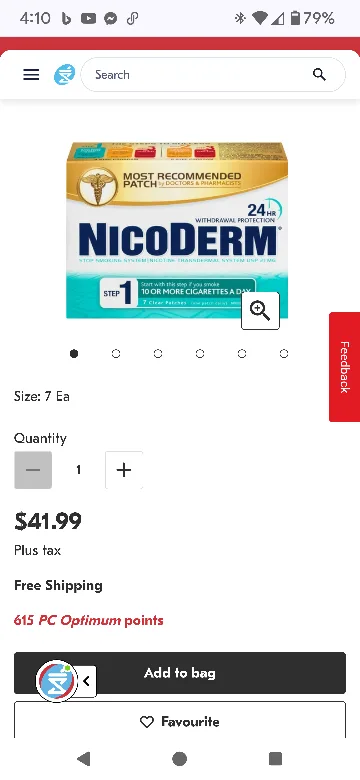 NEW Nicoderm step 1- 7 patches $42 AT SHOPPERS  Expires 09 2025 image indicator(7)