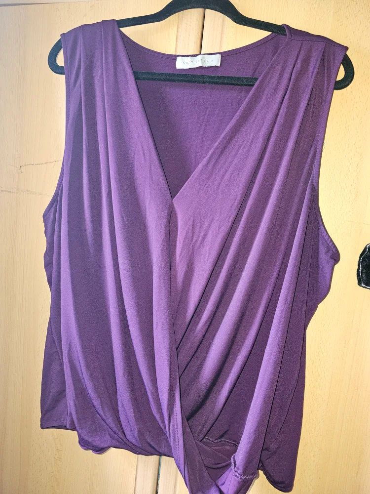 Suzy Shier+ Purple Sleeveless Top - Size 3X thumbnail