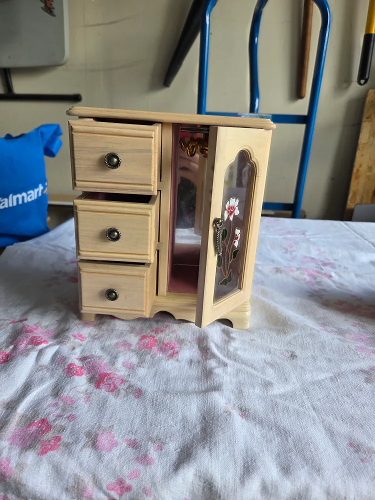 Jewelry Box Cabinet with Drawers & Door thumbnail