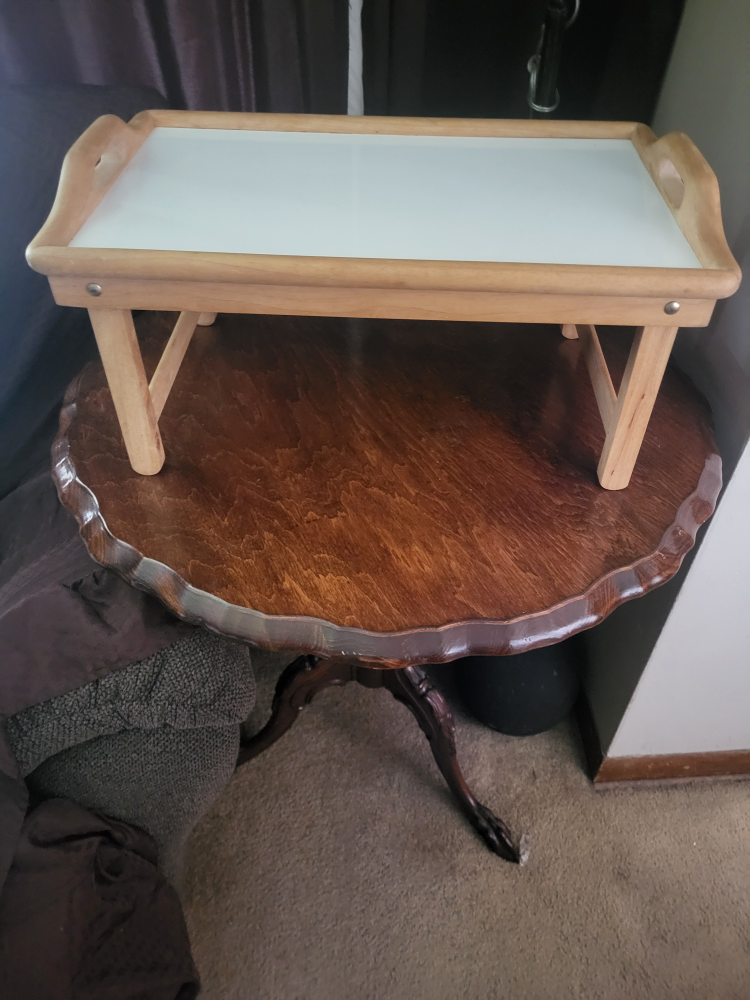 Bed Tray Table with Folding Legs