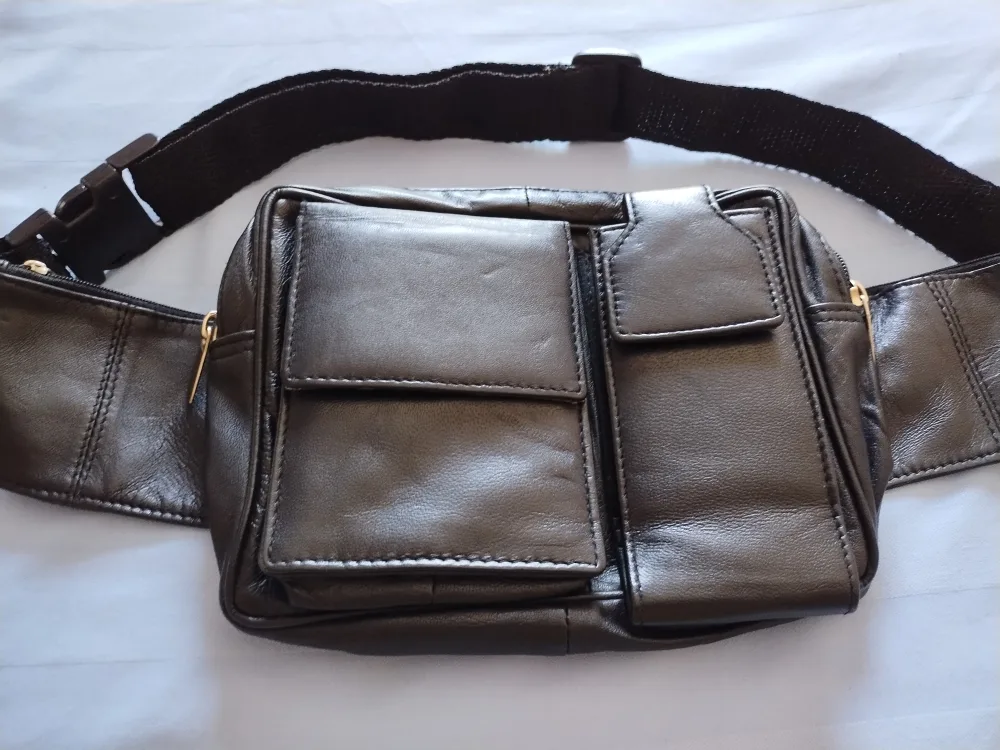 Black Leather Belt Bag thumbnail