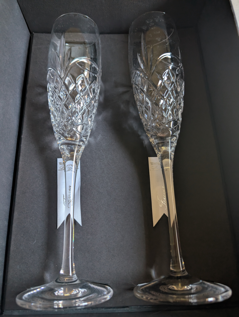 Champagne glasses - Waterford twin set