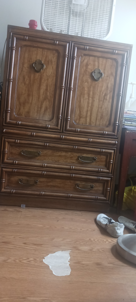 Vintage Brown Wooden Armoire