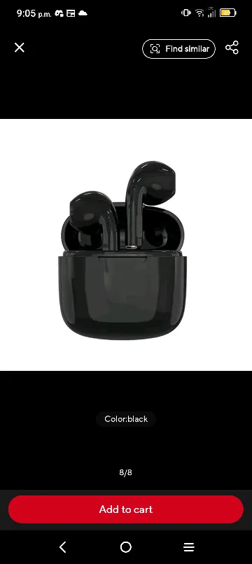 Black Wireless Earbuds thumbnail