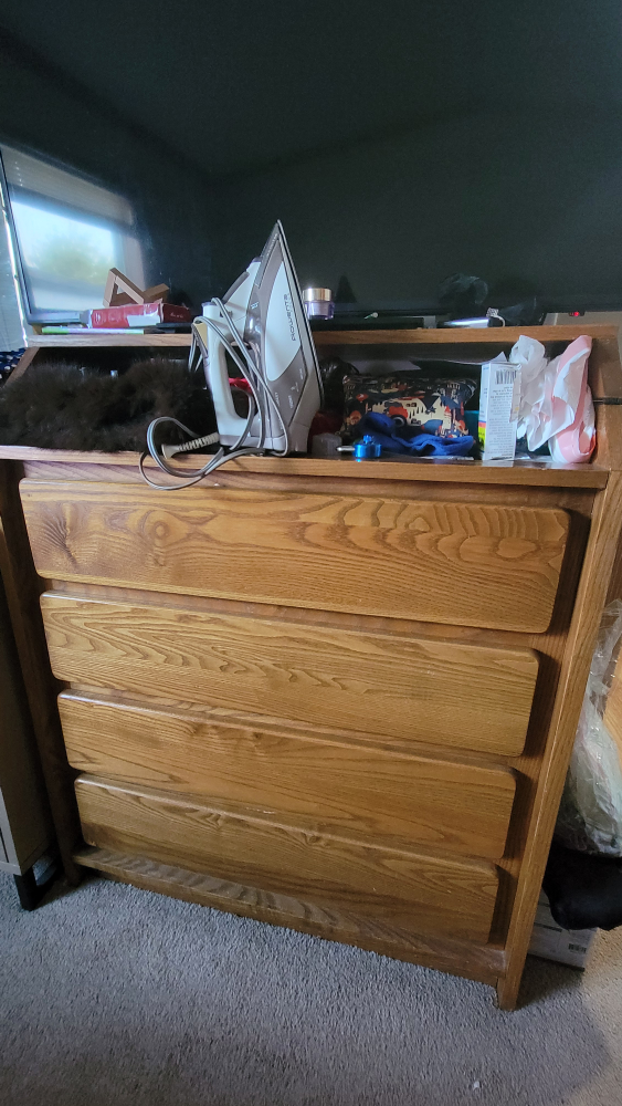Wooden 4-Drawer Dresser