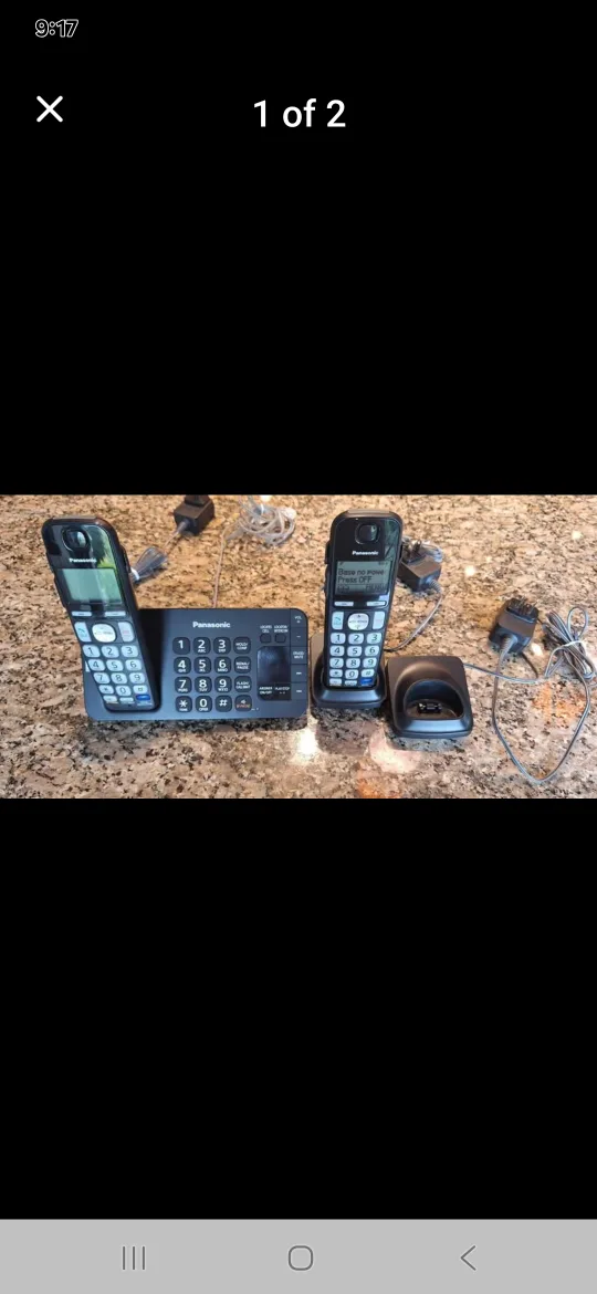 Panasonic Cordless Phone System with 2 Handsets thumbnail