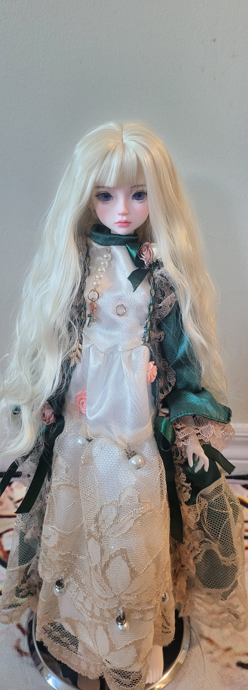 1/4 bjd blonde wig - fit 15cm to 18.5cm head