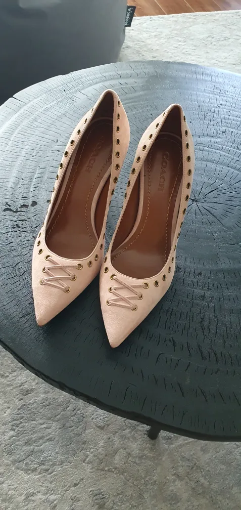 Coach Heels, Size 10, Light Salmon thumbnail