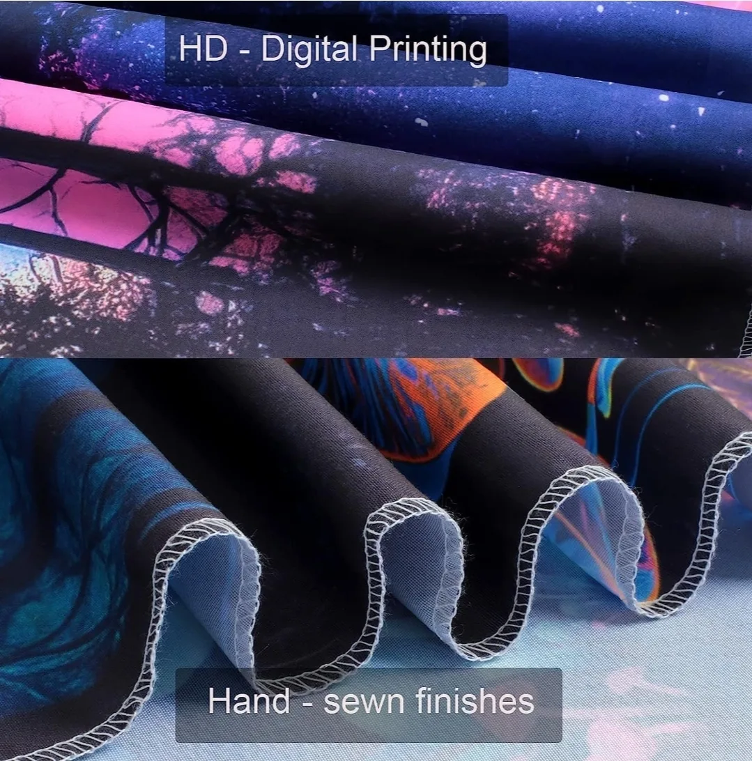 UV Glow Fantasy Forest Tapestry – Giant 71"x91" Wall Hanging image indicator(10)