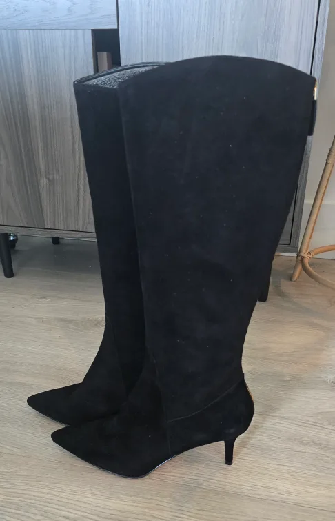 Nine West Black Suede Boots - Size 8.5 thumbnail
