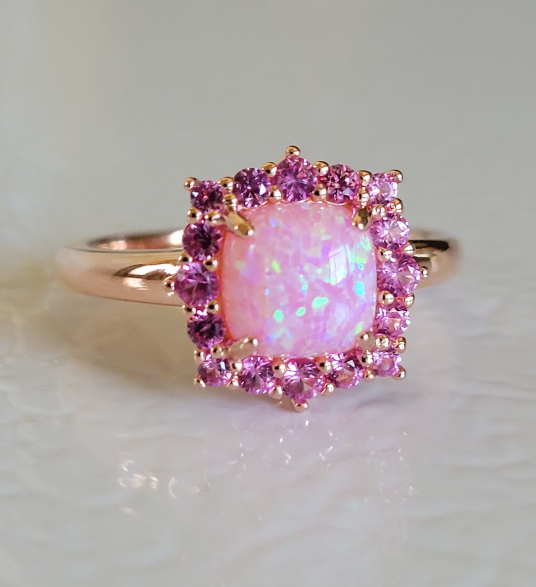 ♥️ Sterling Rose Gold Plated Ring Size 7 - photo 2