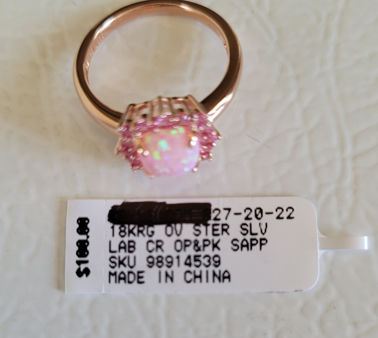 ♥️ Sterling Rose Gold Plated Ring Size 7 - photo 4