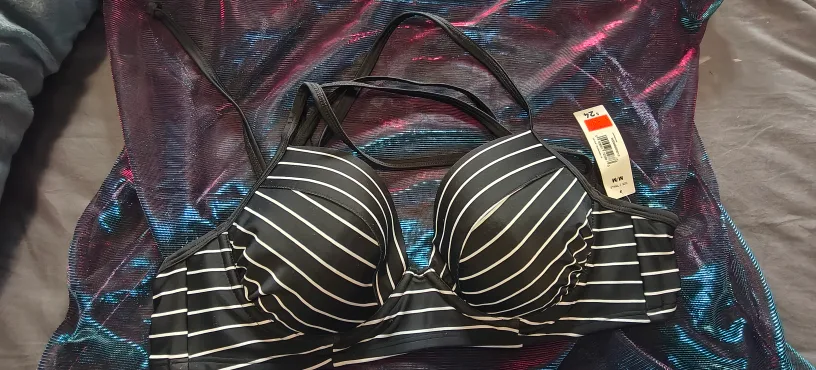 Striped Bikini Top - Size MM thumbnail
