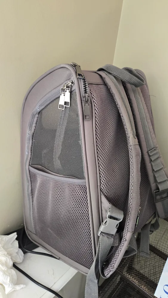 Grey Pet Carrier Backpack thumbnail