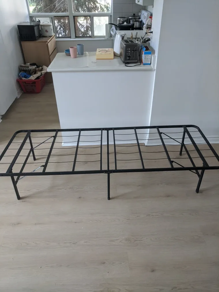 Black Metal Folding Bed Frame thumbnail
