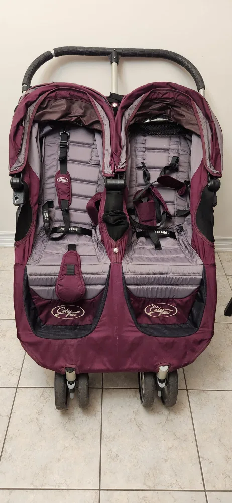 City Mini GT Double Stroller - Maroon & Grey thumbnail