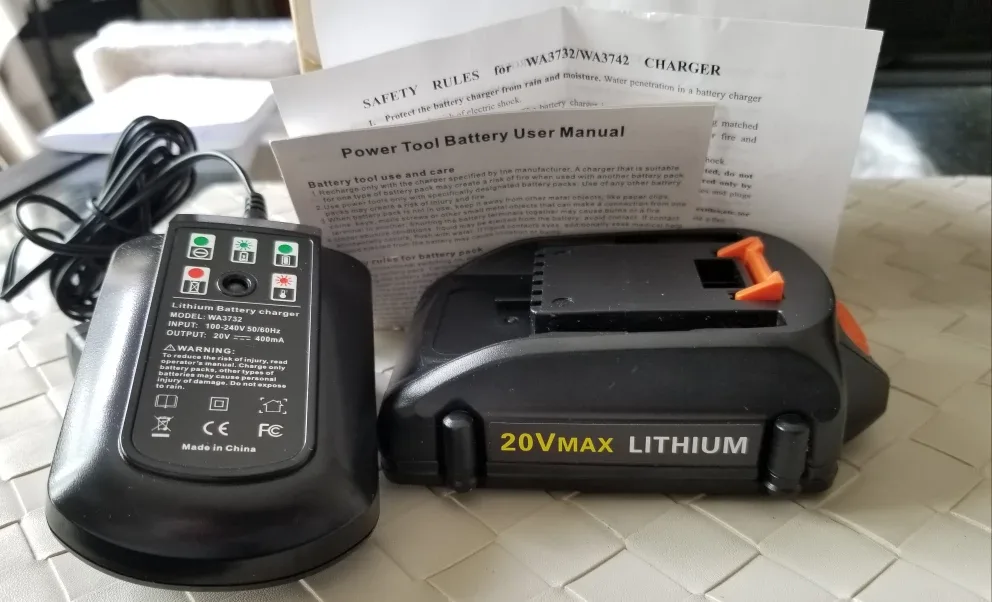 20V Max Lithium Battery Charger Batt-Li-ION Rechargeable