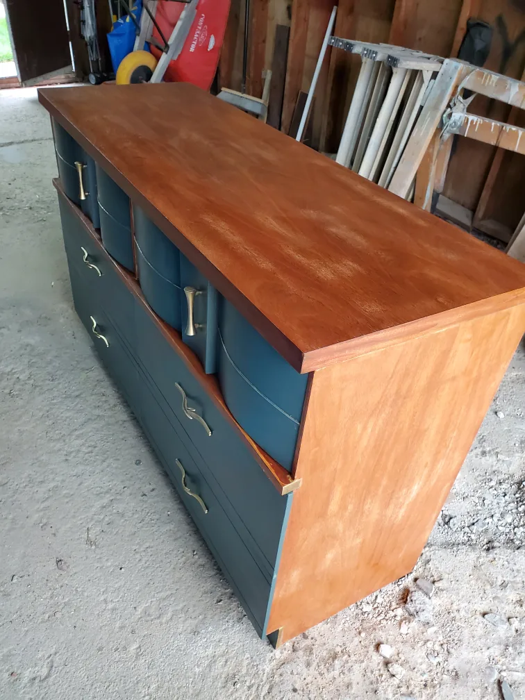 Refinished mcm Wood Dresser - 51.5" x 18" x 32" image indicator(3)