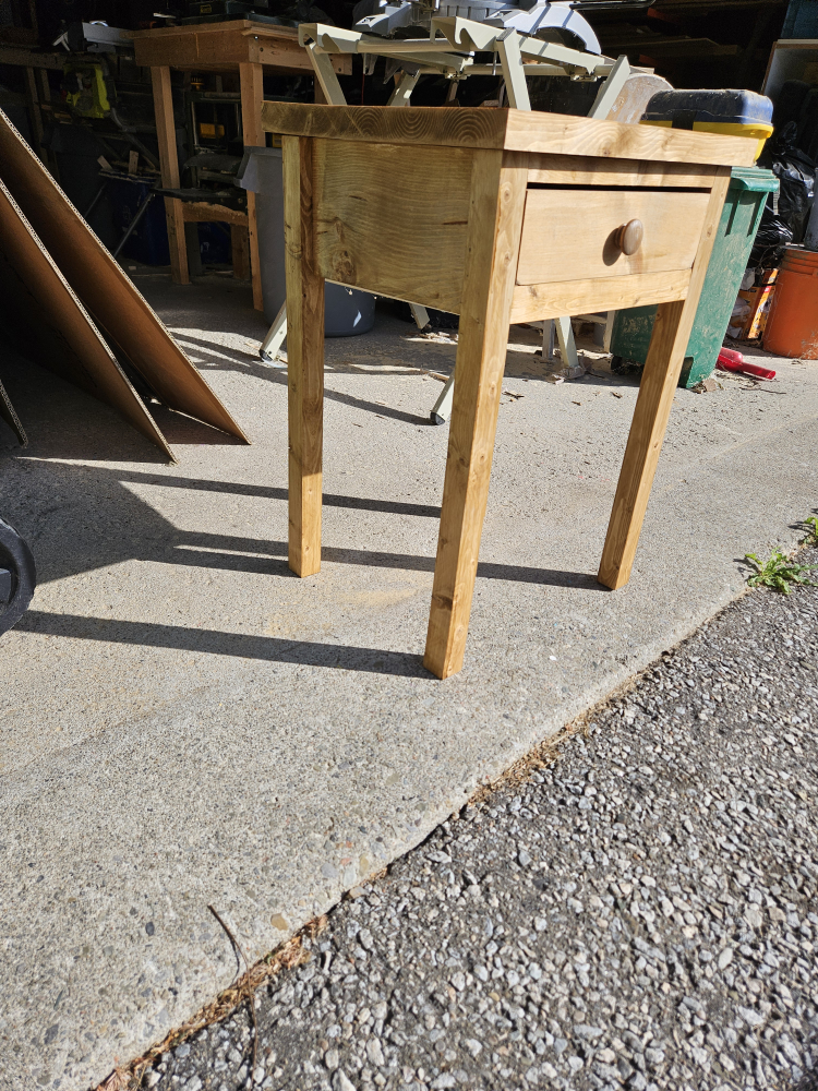 Wooden Side Table with Drawer