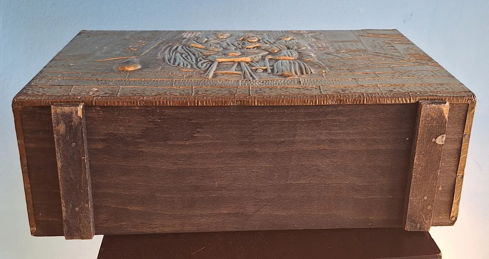 Vintage Brass Magazine or  Vinyl Records Holder image indicator(8)