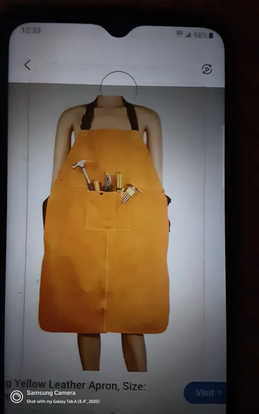 Yellow Leather Welding Apron thumbnail