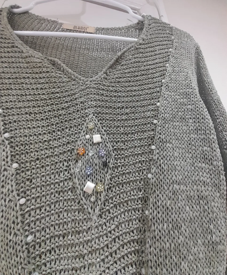 Ashaqi Knit Top - Olive Green size medium image indicator(2)