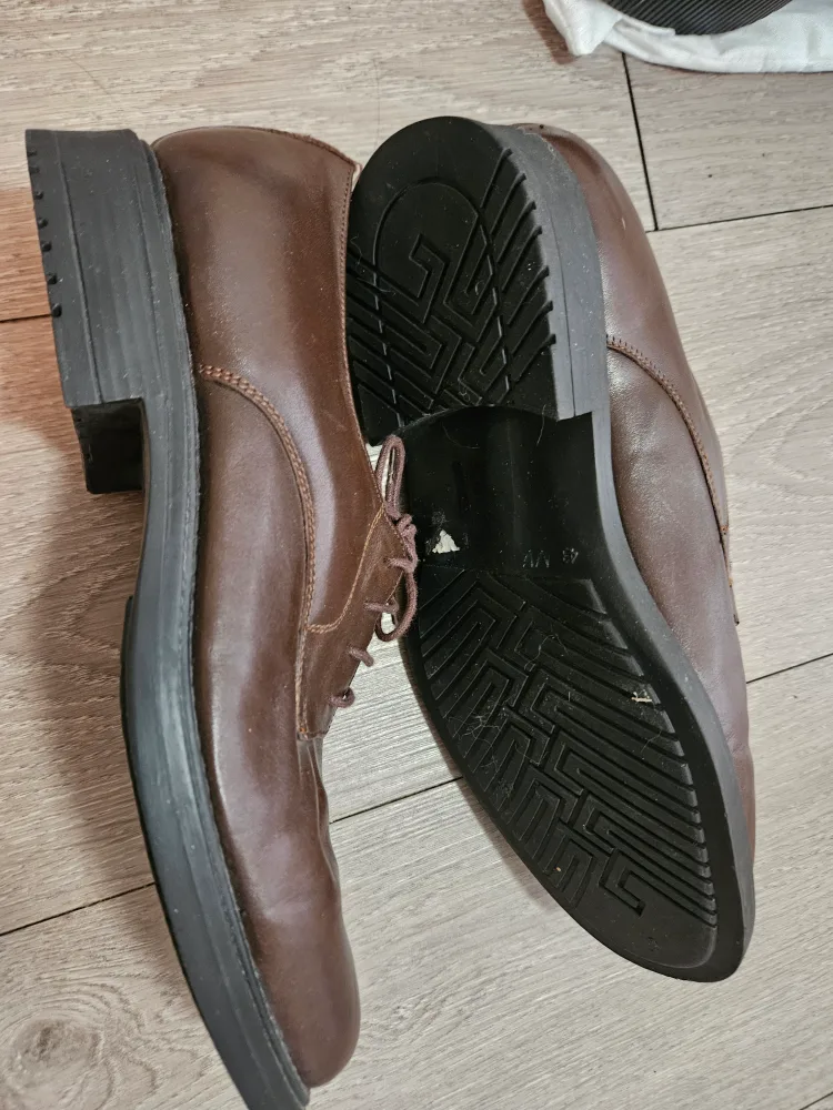 PAAR Brown Leather Dress Shoes - Size 43 thumbnail
