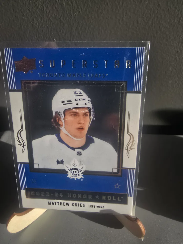 Matthew Knies Toronto Maple Leafs Upper Deck Superstar Card thumbnail