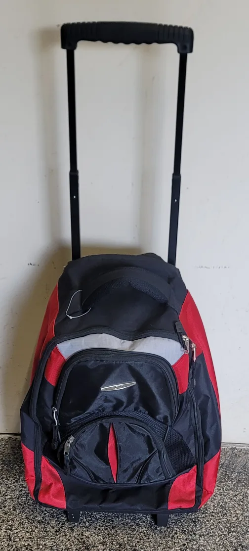 Rolling Backpack - Red & Black thumbnail