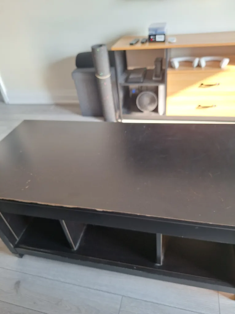 Black Coffee Table with Storage thumbnail